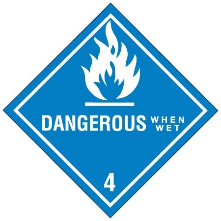 Bsc Preferred 4 x 4'' - ''Dangerous When Wet - 4'' Labels BUY00025381